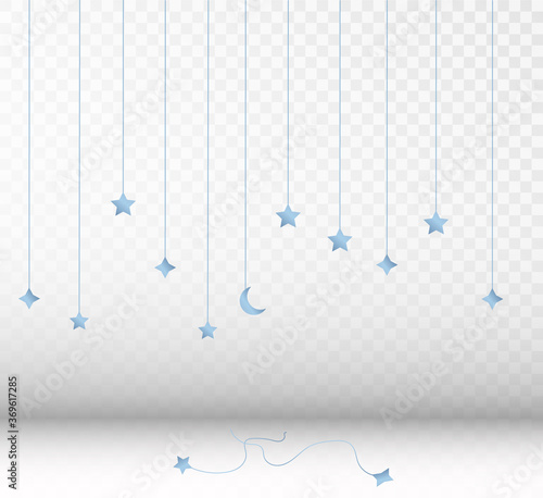 Paper art of Goodnight and sweet dream, night and origami mobile concept, vector art and illustration.