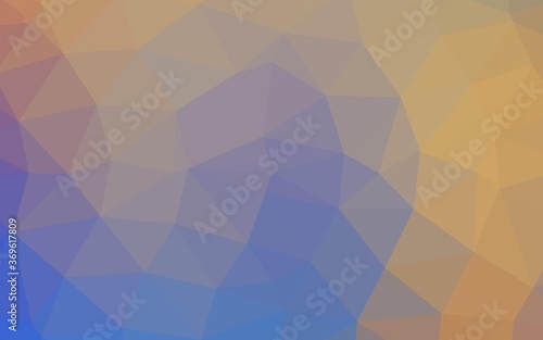 Light Blue, Yellow vector polygonal pattern. Creative illustration in halftone style with gradient. Textured pattern for background.