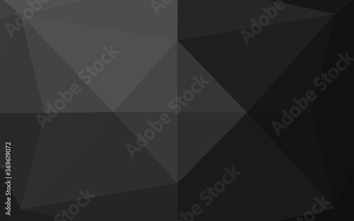 Dark Silver, Gray vector polygonal background. Brand new colored illustration in blurry style with gradient. Brand new style for your business design.