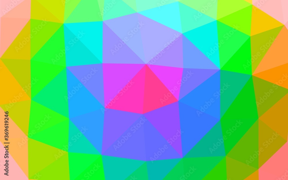 Fototapeta premium Light Multicolor, Rainbow vector blurry triangle pattern. Creative illustration in halftone style with gradient. Brand new style for your business design.