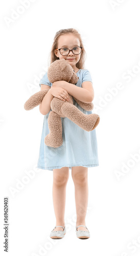 Cute little girl with toy b...