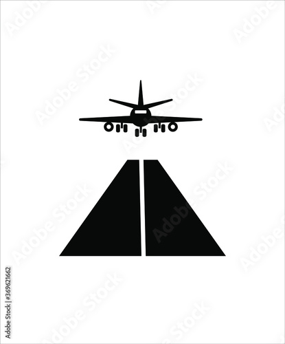 airplane with airport icon,vector best flat icon.