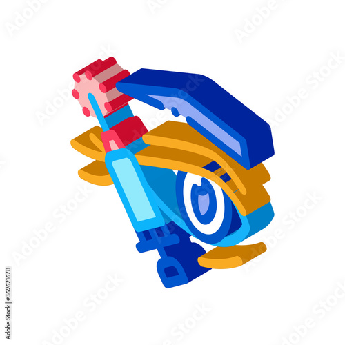 eyelid surgery local anesthesia icon vector. isometric eyelid surgery local anesthesia sign. color isolated symbol illustration