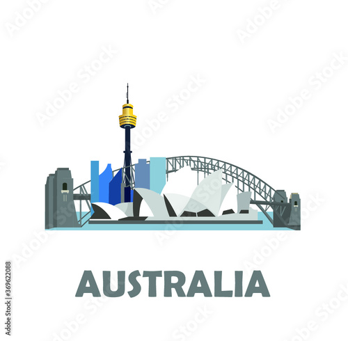 Harbour Bridge Australia ,Sydney Tower ,Pyramid Garden in Australia