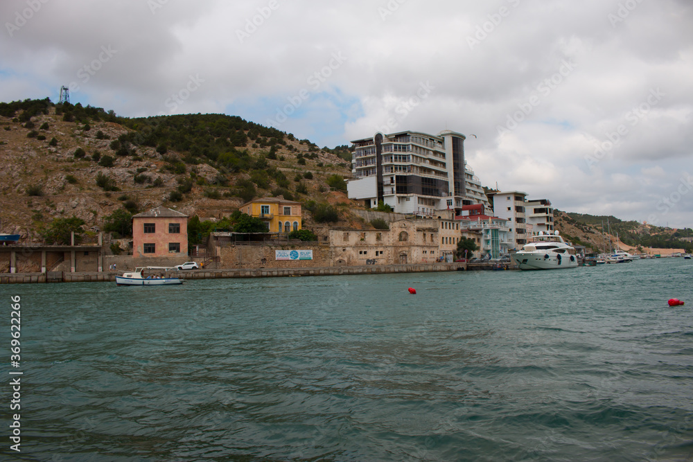 Balaklava Bay embankment. Republic of Crimea