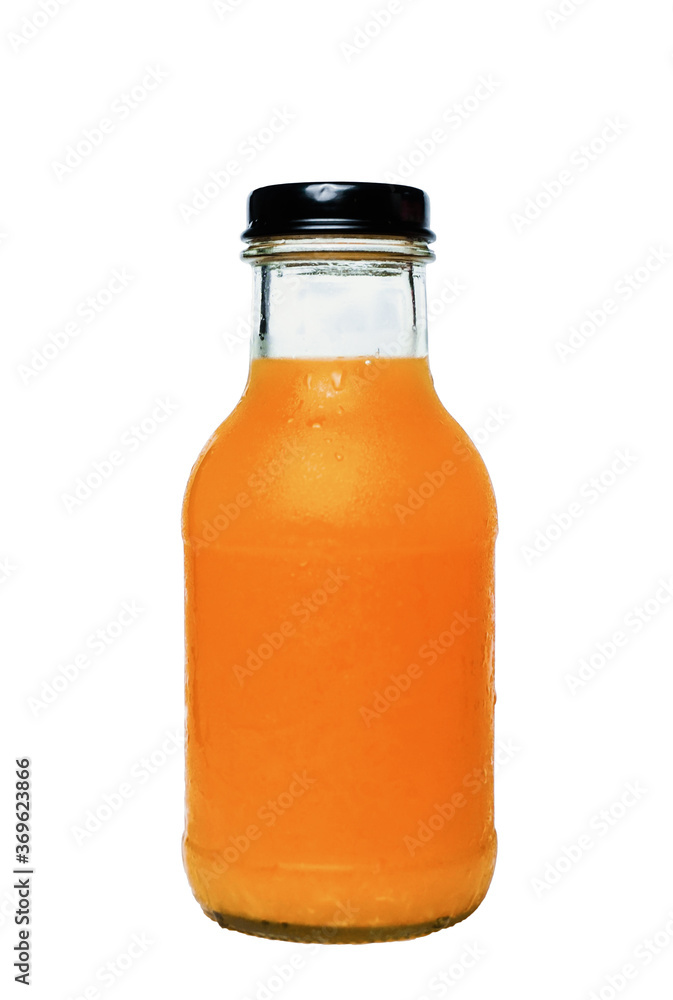 Orange Juice Bottle Isolated on white background with clipping path Orange Juice Bottle Isolated on white background with clipping path