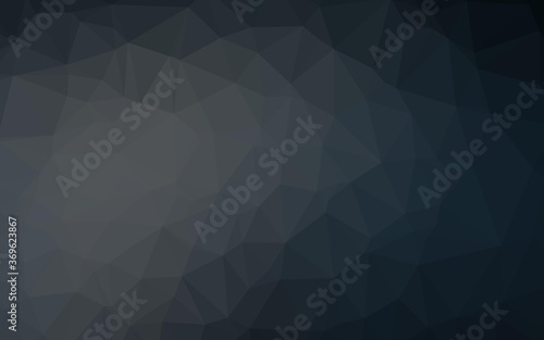 Dark Black vector polygonal template. Glitter abstract illustration with an elegant design. Triangular pattern for your business design.