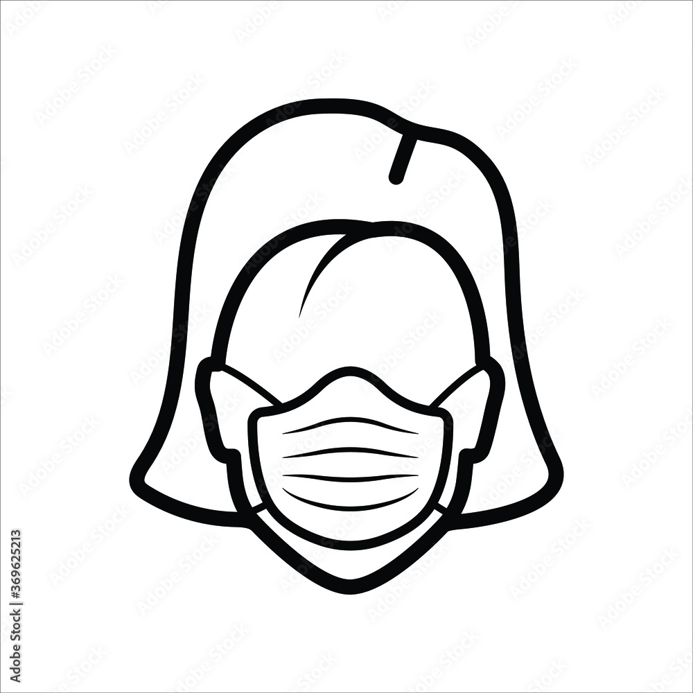 Woman Lady Female Face Medical Mask - Protection COVID Corona Virus Style Illustration Creative Stylish T-Shirt Mug Hoodie Design Vector Woman Lady Female Face Medical Mask - Protection COVID Corona Virus Style Illustration Creative Stylish T-Shirt Mug Hoodie Design Vector