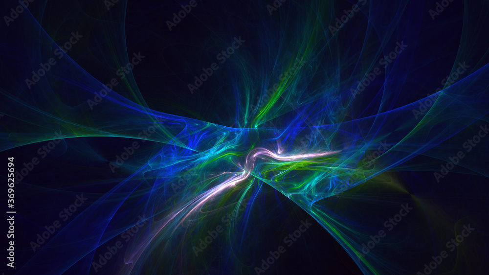 3D rendering abstract blue fractal light background 3D rendering abstract blue fractal light background