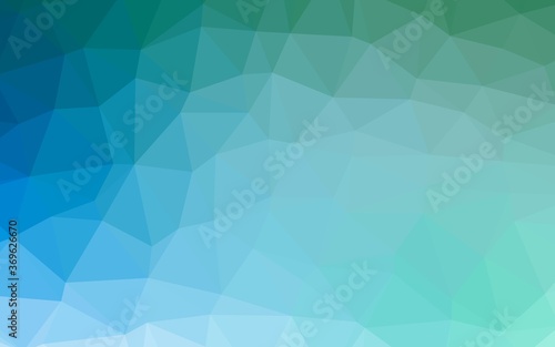 Light Blue, Green vector blurry triangle pattern. Colorful illustration in Origami style with gradient. New texture for your design.