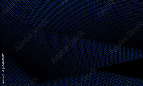 Abstract neon blue grid background 