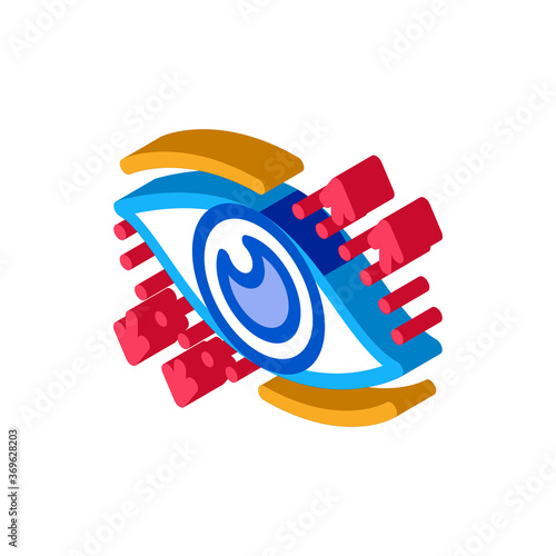 eyelid correction surgery icon vector. isometric eyelid correction surgery sign. color isolated symbol illustration