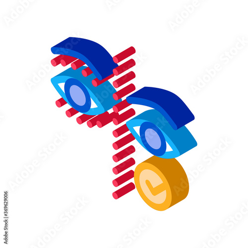 eyelid surgery before and after icon vector. isometric eyelid surgery before and after sign. color isolated symbol illustration
