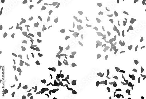 Light Silver, Gray vector pattern with chaotic shapes.