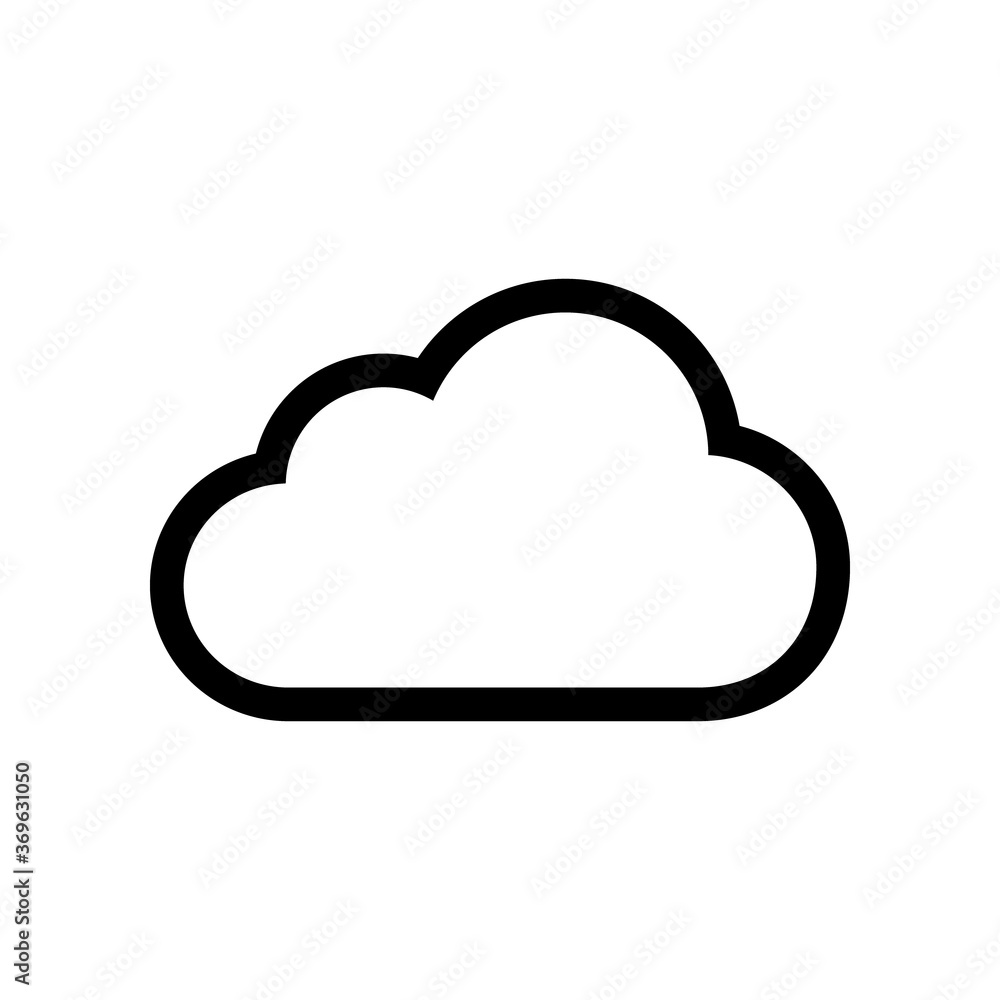 Naklejka Cloud computing icon v2. Internet flat icon symbol for applications.