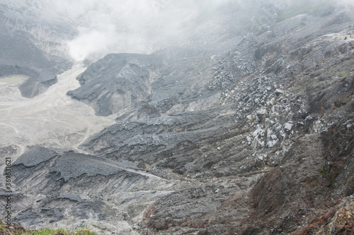 Tangkuban Parahu Crater at Bandung, West java, Indonesia photo