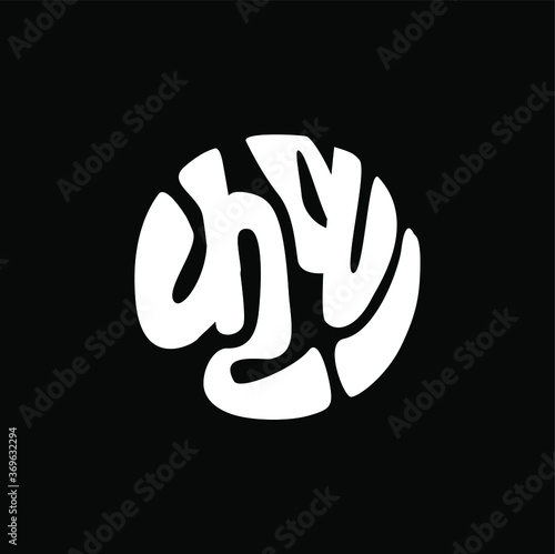 Round lettering of lord Krishna in Devanagari Script