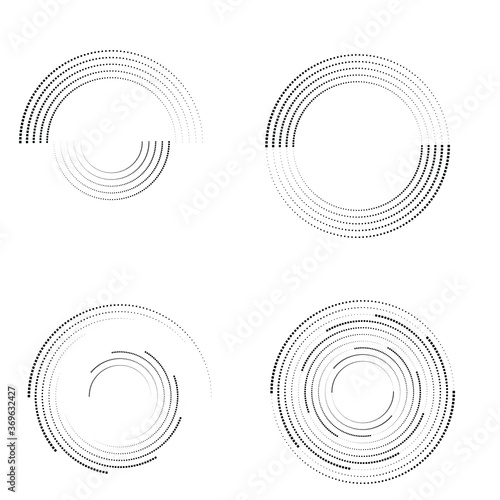 Wallpaper Mural Halftone dots in circle form. round logo . vector dotted frame . design element Torontodigital.ca