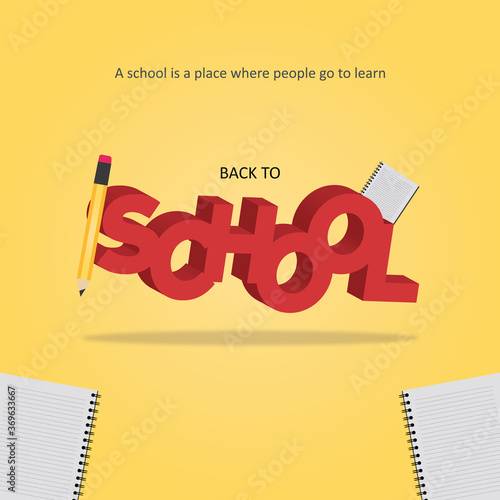 back to school graphic poster design
