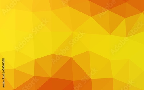 Light Orange vector abstract polygonal texture. Colorful illustration in abstract style with gradient. Brand new style for your business design.