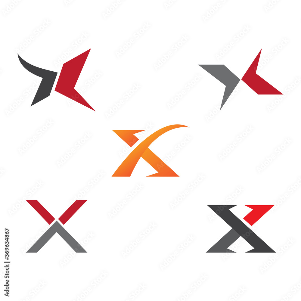 Set X Letter Logo Template Set X Letter Logo Template