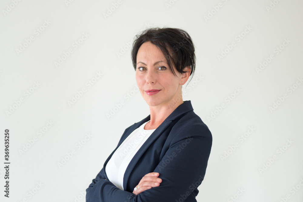 Thoughtful middle-aged Hispanic businesswoman Thoughtful middle-aged Hispanic businesswoman