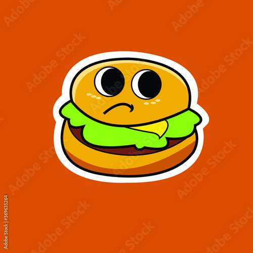 burger cartoon vector