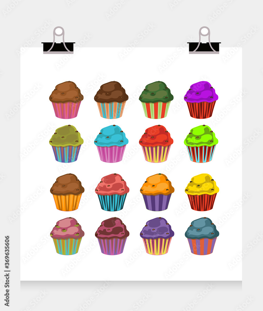 color muffins
