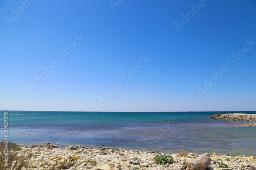 summer marine landscape of sea and beach