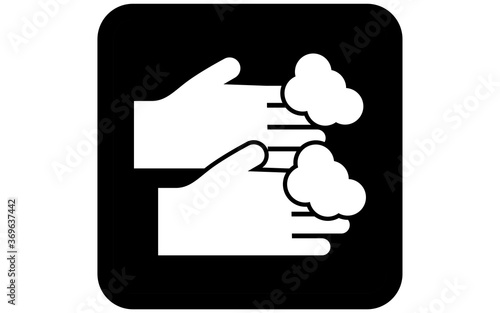 石けんで手を洗うアイコンイラスト