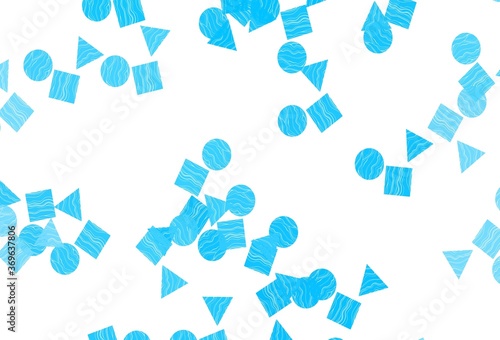 Light BLUE vector cover in polygonal style with circles.