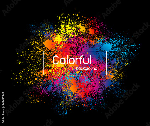 Abstract colorful splashes background design vector illustration