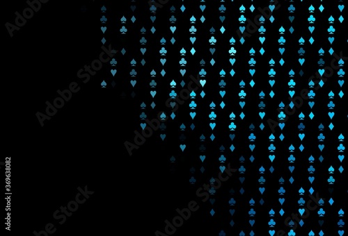 Dark BLUE vector layout with elements of cards.