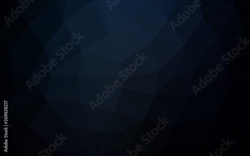 Dark Black vector polygonal template. Modern geometrical abstract illustration with gradient. Triangular pattern for your business design.