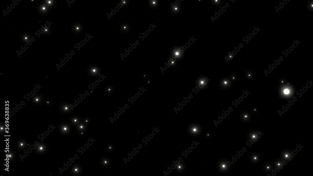 宇宙に広がる白い星、3Dレンダリング 宇宙に広がる白い星、3Dレンダリング