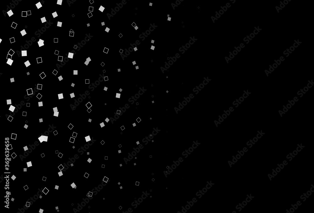 Dark Silver, Gray vector pattern with crystals, rectangles.