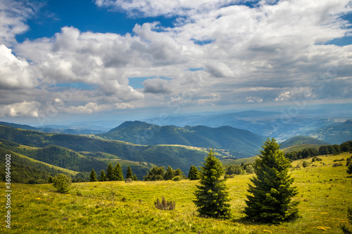Beautiful hills, forest and meadows on Golija mountain in Serbia © Milan