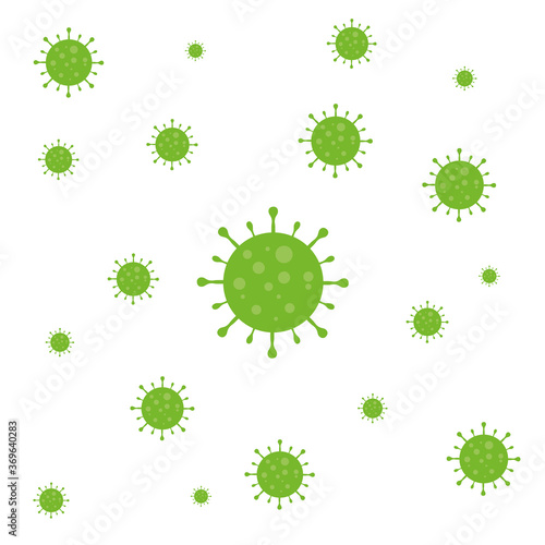 A virus that destroys the body's immunity and causes illness, which is the spread of the virus,Virus.Computer,microbiology concept. Disease germ, pathogen organism, infectious micro virology.