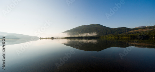 mountain lake in the morning