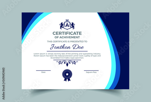 Corporate Professional Certificate Template Design