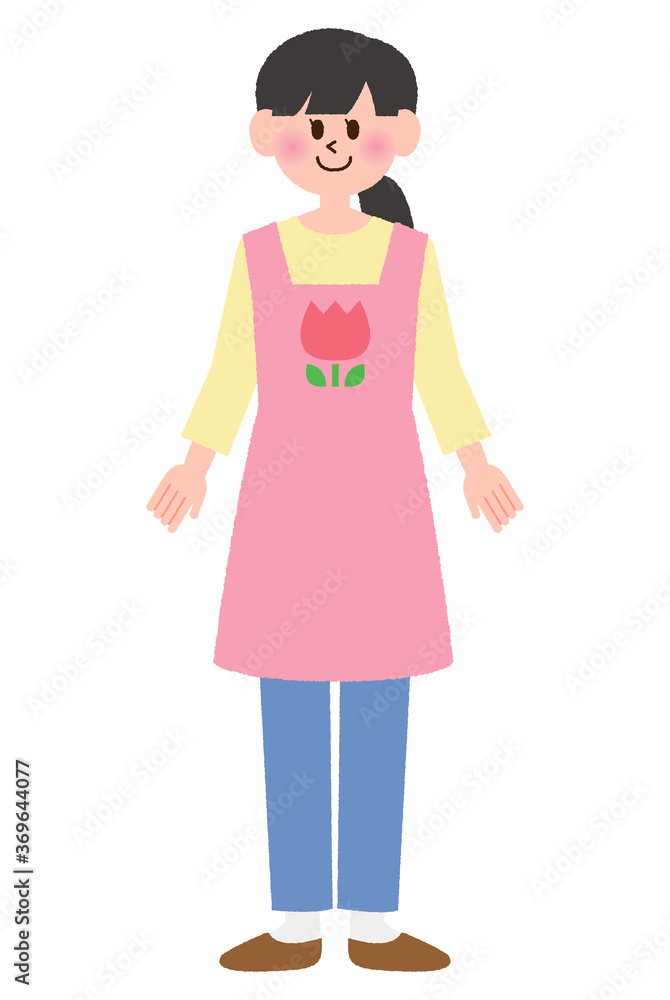 ポーズをとっている保育士の女性 ポーズをとっている保育士の女性