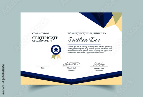 Corporate Professional Certificate Template Design