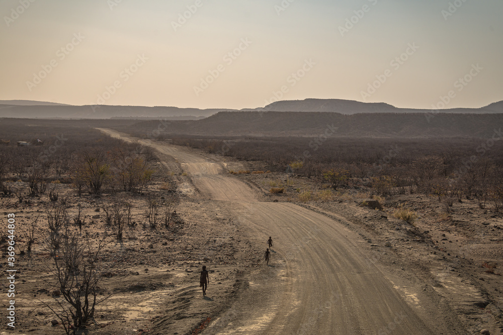 Road next to Kunene River, Namibia