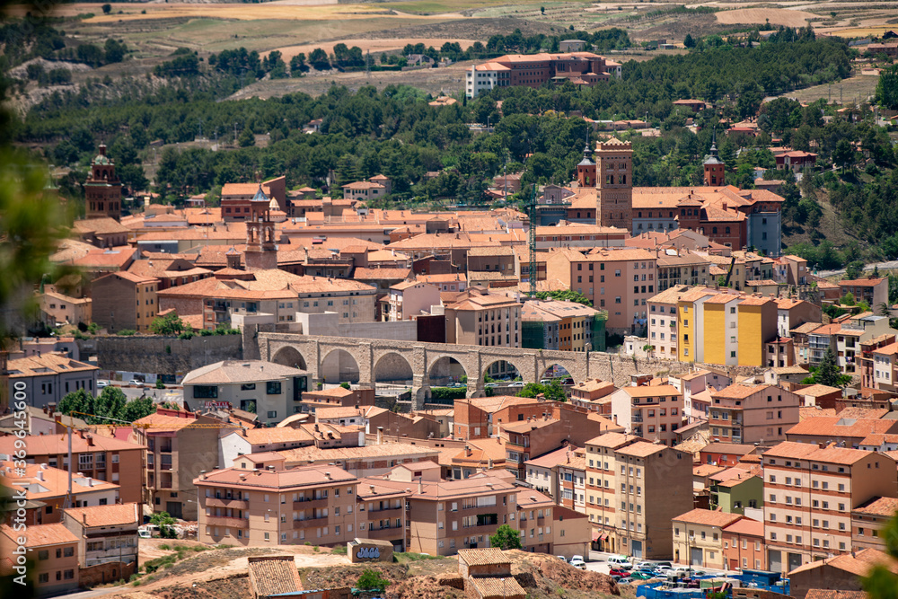 Aerial view of the city of Teruel in Spain