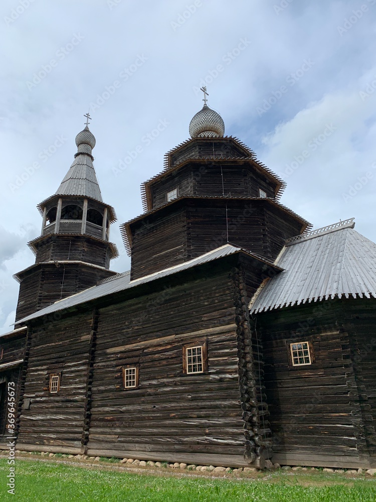 Old russian wooden church