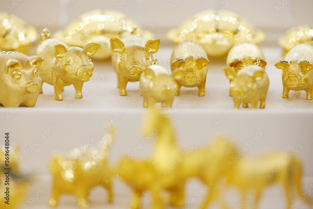 Gold products are pictured on display at Korea Gold Exchange in Seoul