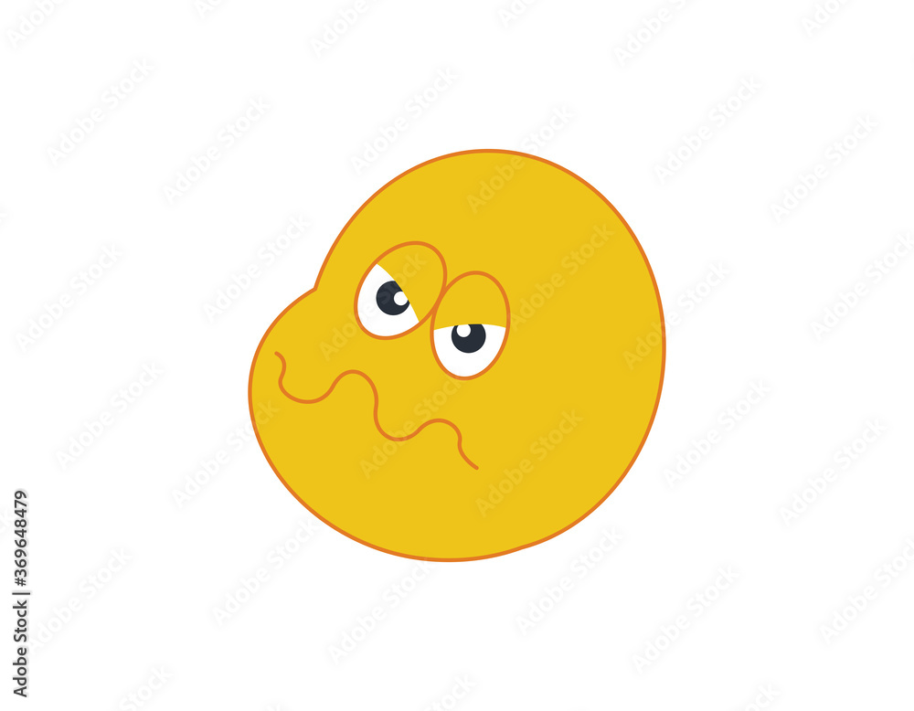 Depressed and sad emoticon with hands on face.vector illustration Depressed and sad emoticon with hands on face.vector illustration
