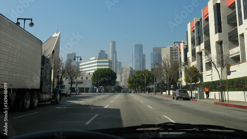 Traffic in Downtown Los Angeles