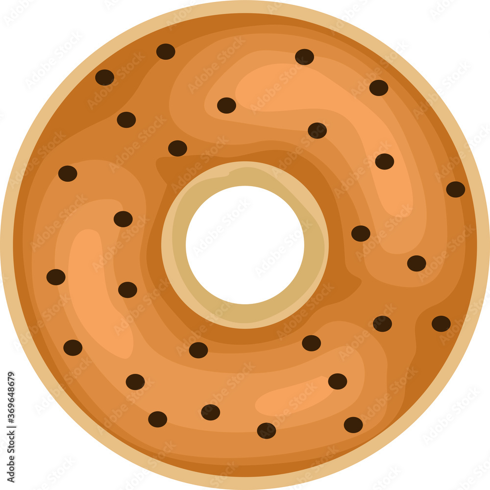 Simple Vector Design of Donut in Brown Simple Vector Design of Donut in Brown