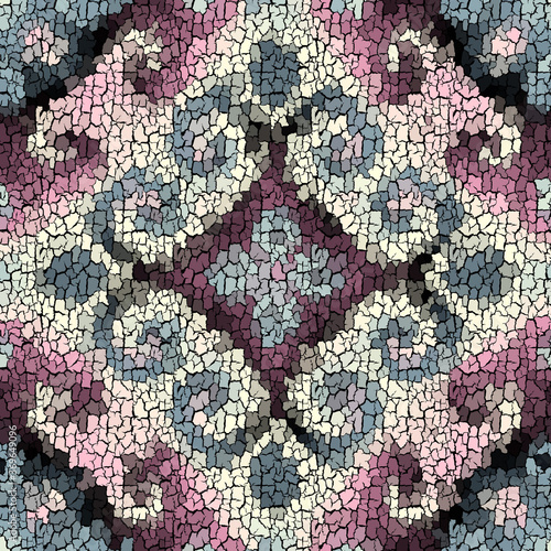 Seamless background pattern. Crackling grunge vintage surface. Vector image.